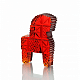 Декоративная плитка «Конь» красный, 10 см в интернет-магазине The Dar