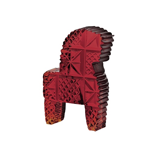 Декоративная плитка «Конь» красный, 14 см