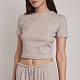 Футболка-кроп Soft Beige Melange в интернет-магазине The Dar