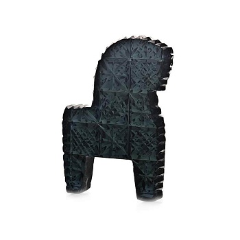 Декоративная плитка «Конь» графитовый, 14 см
