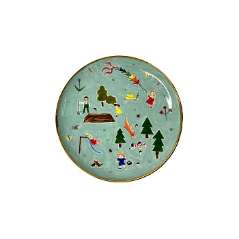 Десертная тарелка «Фантазёры», голубой