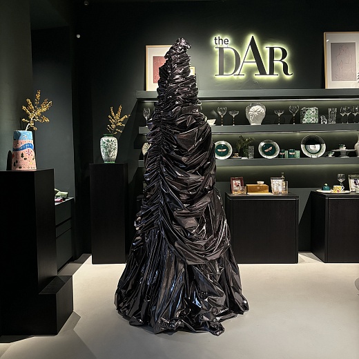 Вуаль для ёлки серебряная