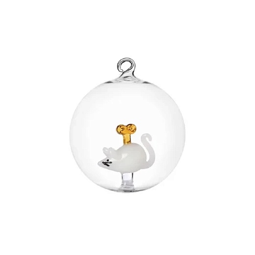 Ёлочное украшение White Mouse