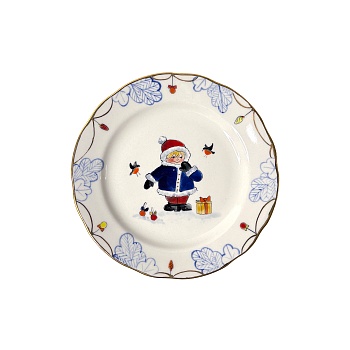 Тарелка десертная «Детская комната зимняя», белый