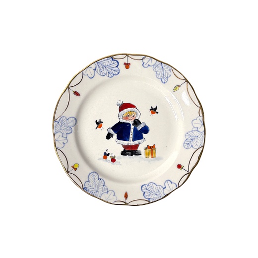 Тарелка десертная «Детская комната зимняя», белый