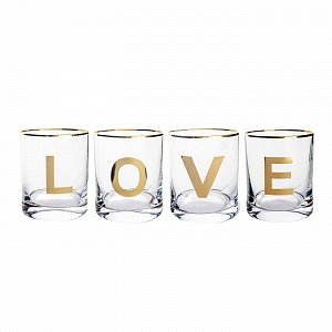 Набор стаканов LOVE, 4 шт.