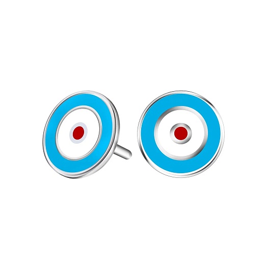 Серьги-пусеты «EYES», голубой