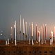 Столовые свечи «Пуля» голубые в интернет-магазине The Dar