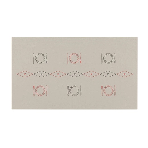 Скатерть бежевая «Ромбы», 200x250 в интернет-магазине The Dar Скатерть бежевая «Ромбы», 200x250