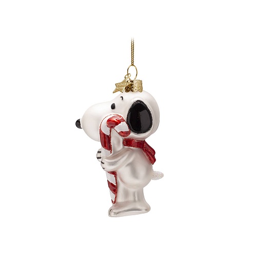 Ёлочная игрушка Snoopy Candy Cane