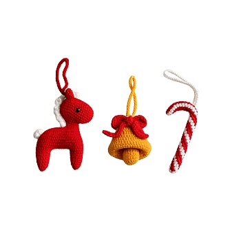 Набор ёлочных украшений «Лошадка», 3 шт.