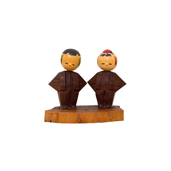 Деревянные фигурки в кимоно с качающейся головой I