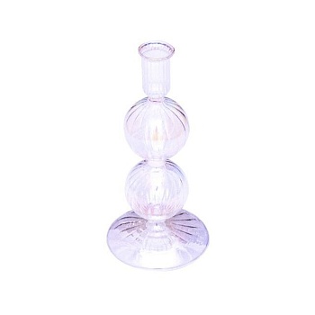 Подсвечник 2 Bubble Luster Transparent