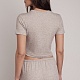 Футболка-кроп Soft Beige Melange в интернет-магазине The Dar