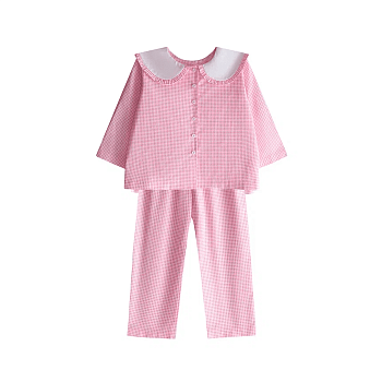 Пижама в розовую клетку, рост 122