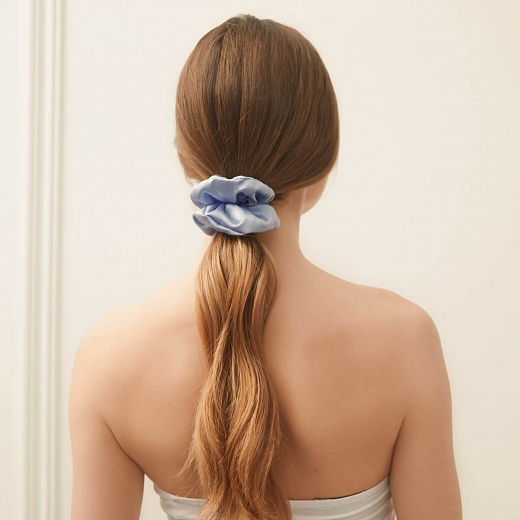 Резинки для волос широкие голубые, 2 шт.