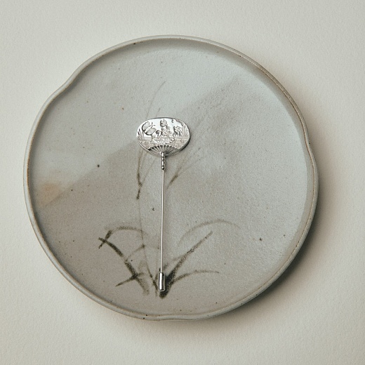 Брошь Japanese Screen Silver