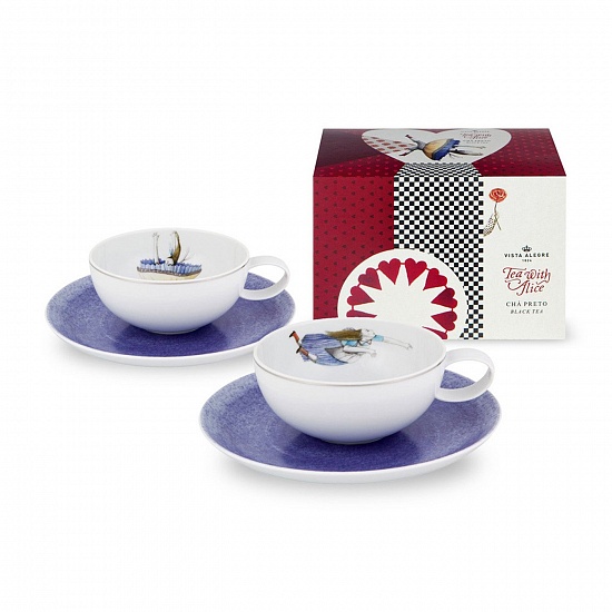 Набор чайных пар в подарочной упаковке Tea with Alice 2 шт.
