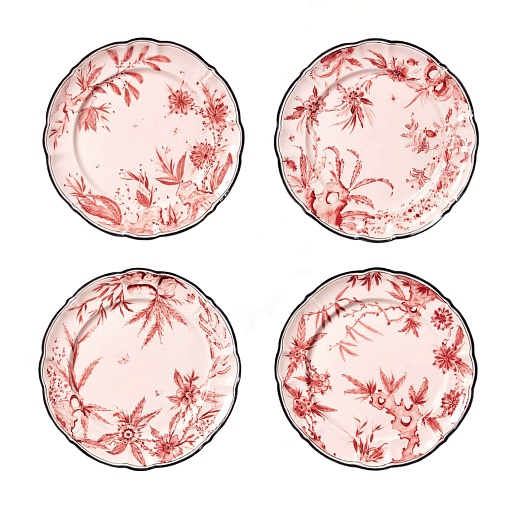 Десертные тарелки Rocaille Dove Pink Black, 4 шт.