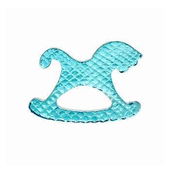 Новогодняя игрушка «Лошадка-качалка», бирюзовый