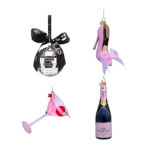 Набор ёлочных игрушек Pink Diamond