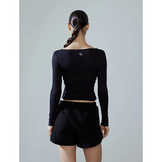 Лонгслив Fay Longsleeve Crop-top in Black