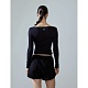Лонгслив Fay Longsleeve Crop-top in Black в интернет-магазине The Dar