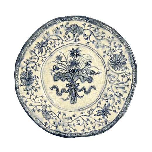 Блюдо, голубое