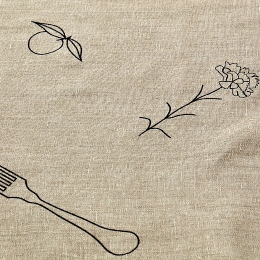 Скатерть бежевая, круглая в интернет-магазине The Dar Скатерть бежевая, круглая