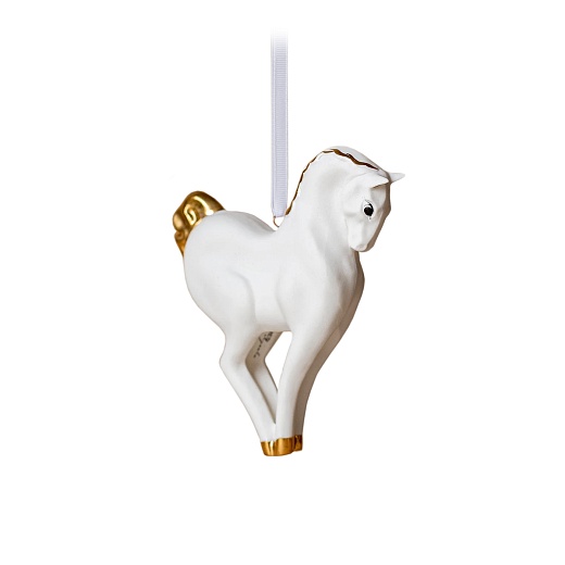 Ёлочное украшение «Лошадь», золотой