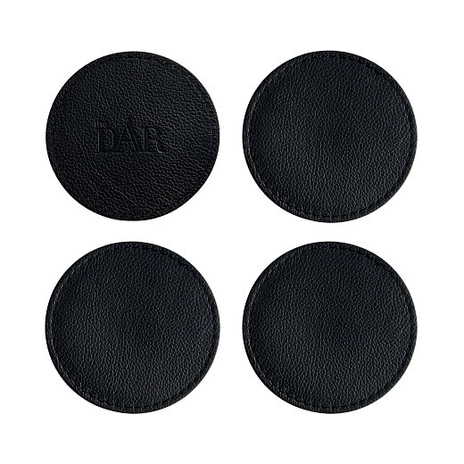 Костеры Leather, черный, 4&nbsp;шт.