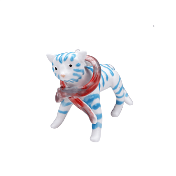 Статуэтка «Котик в красном шарфике»