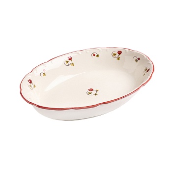 Салатник овальный «Шиповник»
