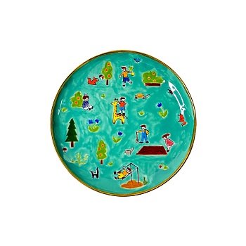 Десертная тарелка «Фантазёры», голубой II