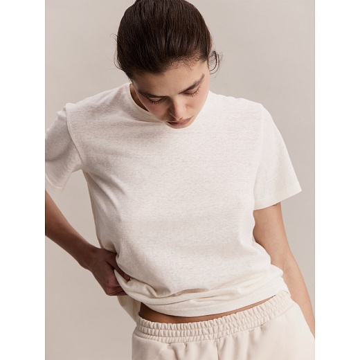 Футболка Robbie T-shirt Ivory in Hemp