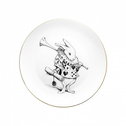 Тарелка десертная Alice in Wonderland White Rabbit 17 см