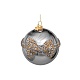 Ёлочная игрушка Bauble Glass Diamond Bow Silver в интернет-магазине The Dar
