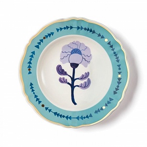 Суповая тарелка Flower Blue