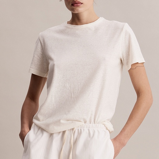 Футболка Robbie T-shirt Ivory in Hemp