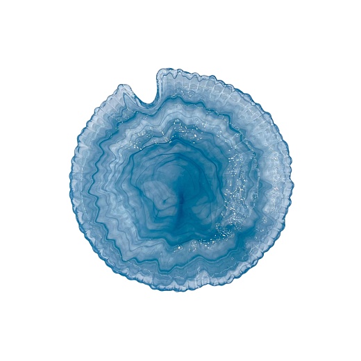 Тарелка, голубое стекло