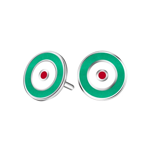 Серьги-пусеты «EYES», зелёный