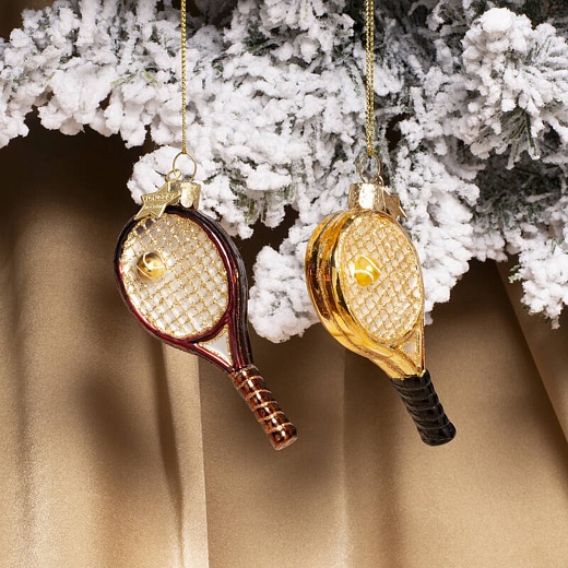 Ёлочная игрушка Burgundy Tennis Racket