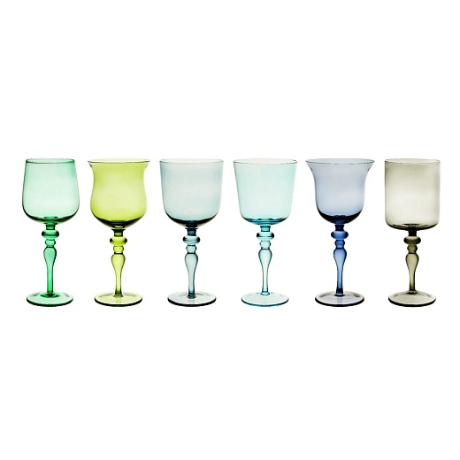 Бокалы Mixed Green & Blue, 6 шт.