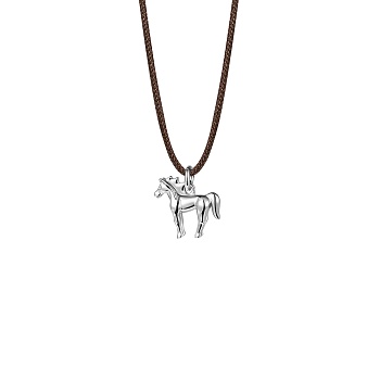 Кулон Cheval on rope, серебряный