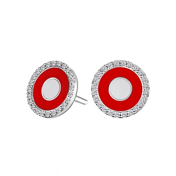 Серьги-пусеты «EYES», фианит