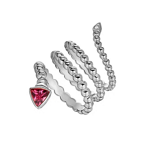 Кольцо «Змейка», гранат