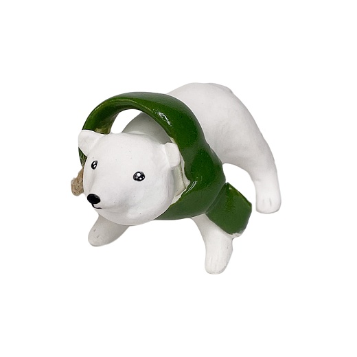 Статуэтка «Мишка в зелёном шарфике»