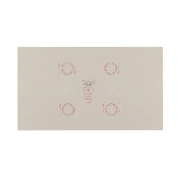 Скатерть бежевая «Вазы», 150x200