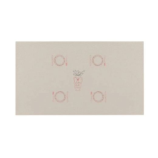 Скатерть бежевая «Вазы», 150x200 в интернет-магазине The Dar Скатерть бежевая «Вазы», 150x200