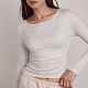 Лонгслив Fay Longsleeve Crop-top in White Hemp Grey в интернет-магазине The Dar